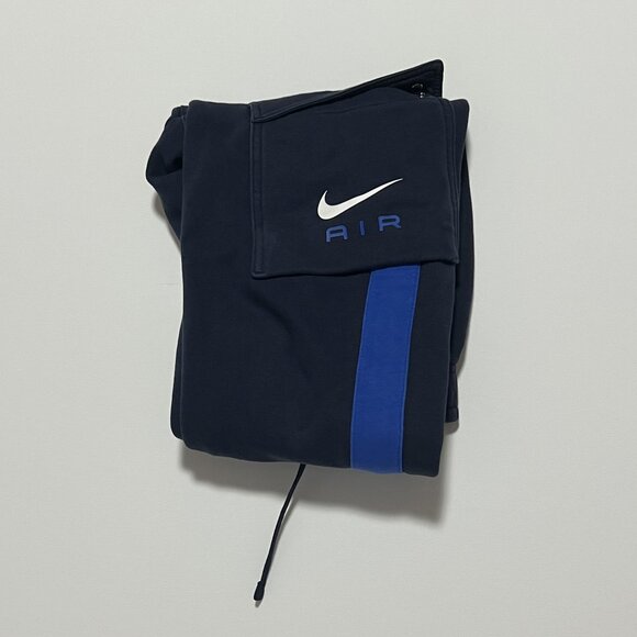 Nike Air Cargo Joggers Sweatpants Pockets Swoosh Logo Blue Men's size Small - Picture 1 of 7